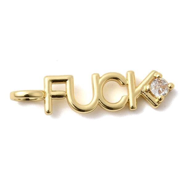 F*ck Gold Pavé Charm