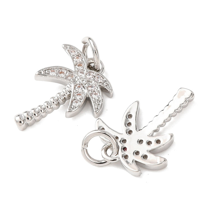 Silver Pavé Palm Tree Charm