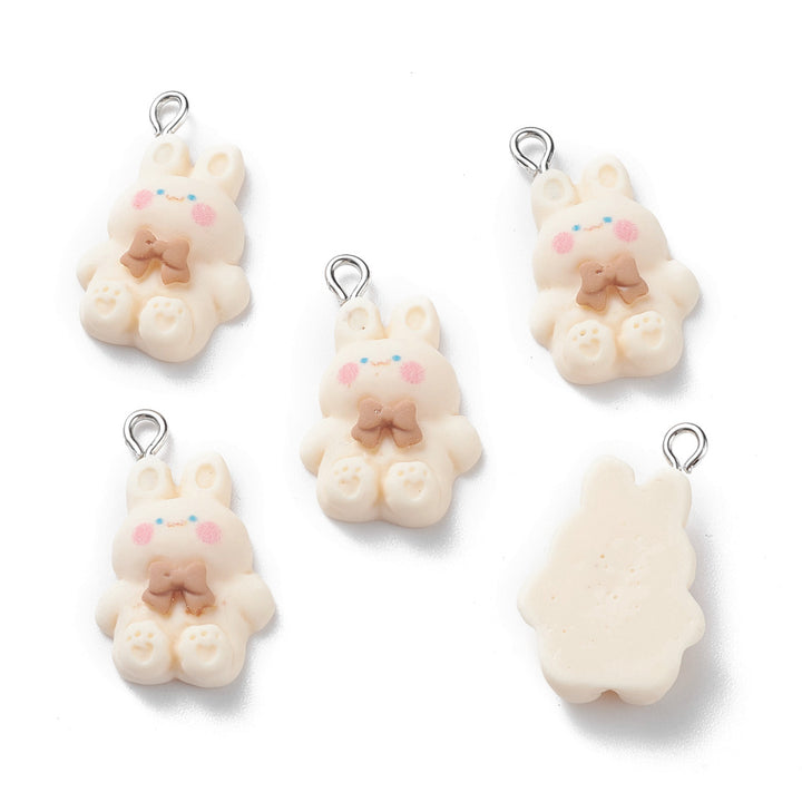 White Rabbit Resin Charm