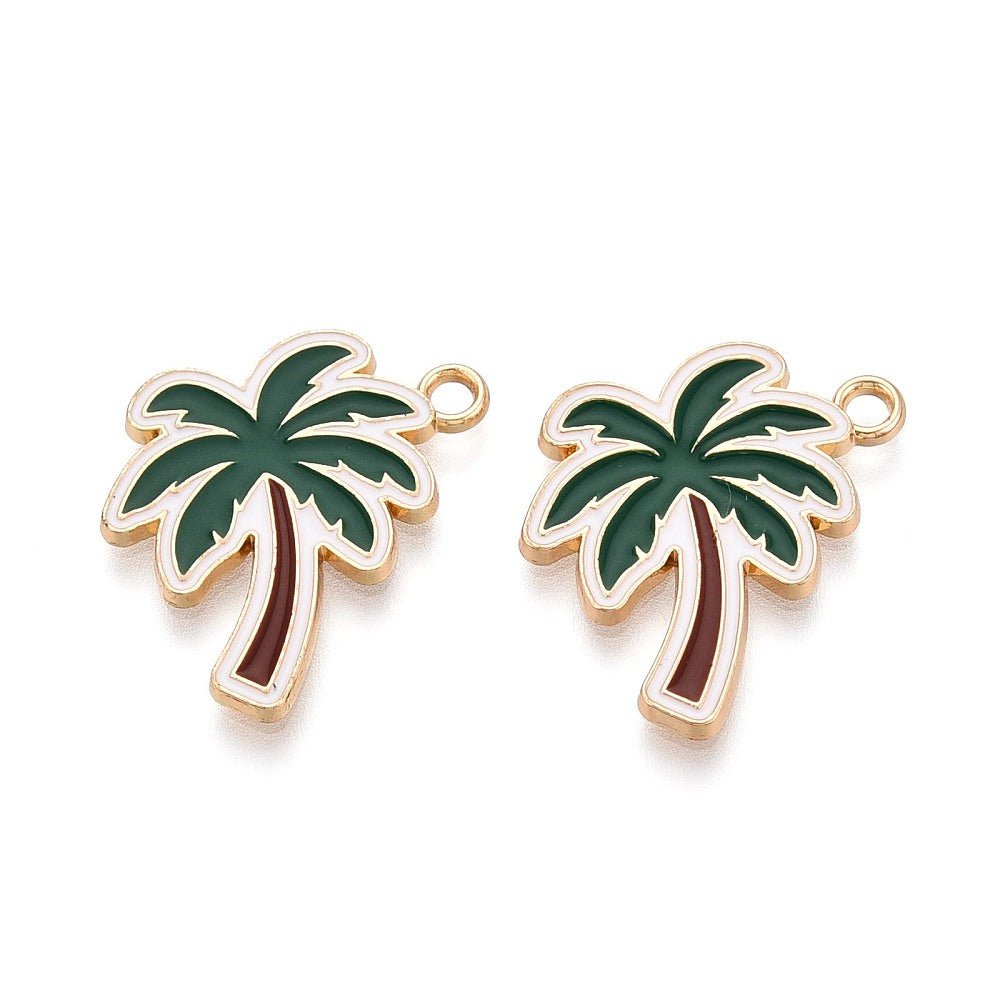 Dark Green Palm Tree Charm