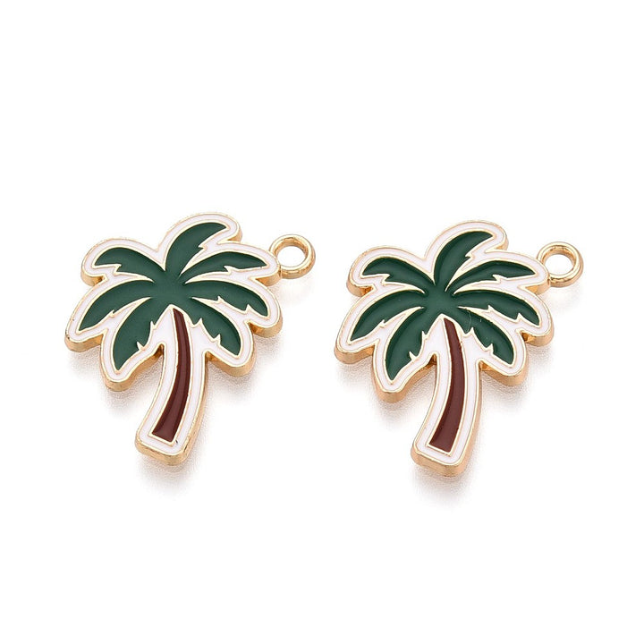 Dark Green Palm Tree Charm