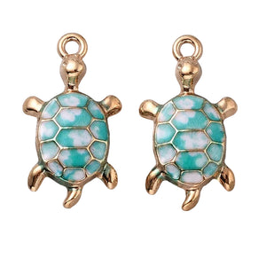 Patterned Turtle Charm