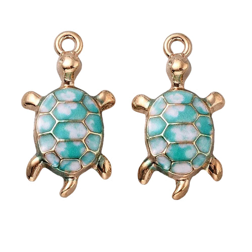Patterned Turtle Charm