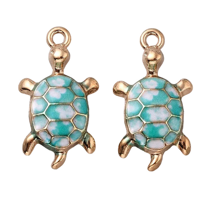 Patterned Turtle Charm