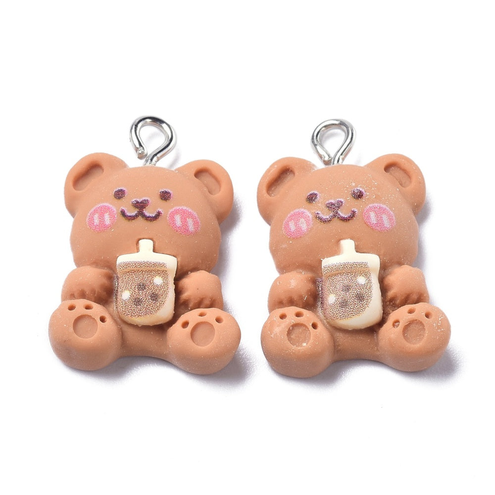 Brown Bear Boba Charm