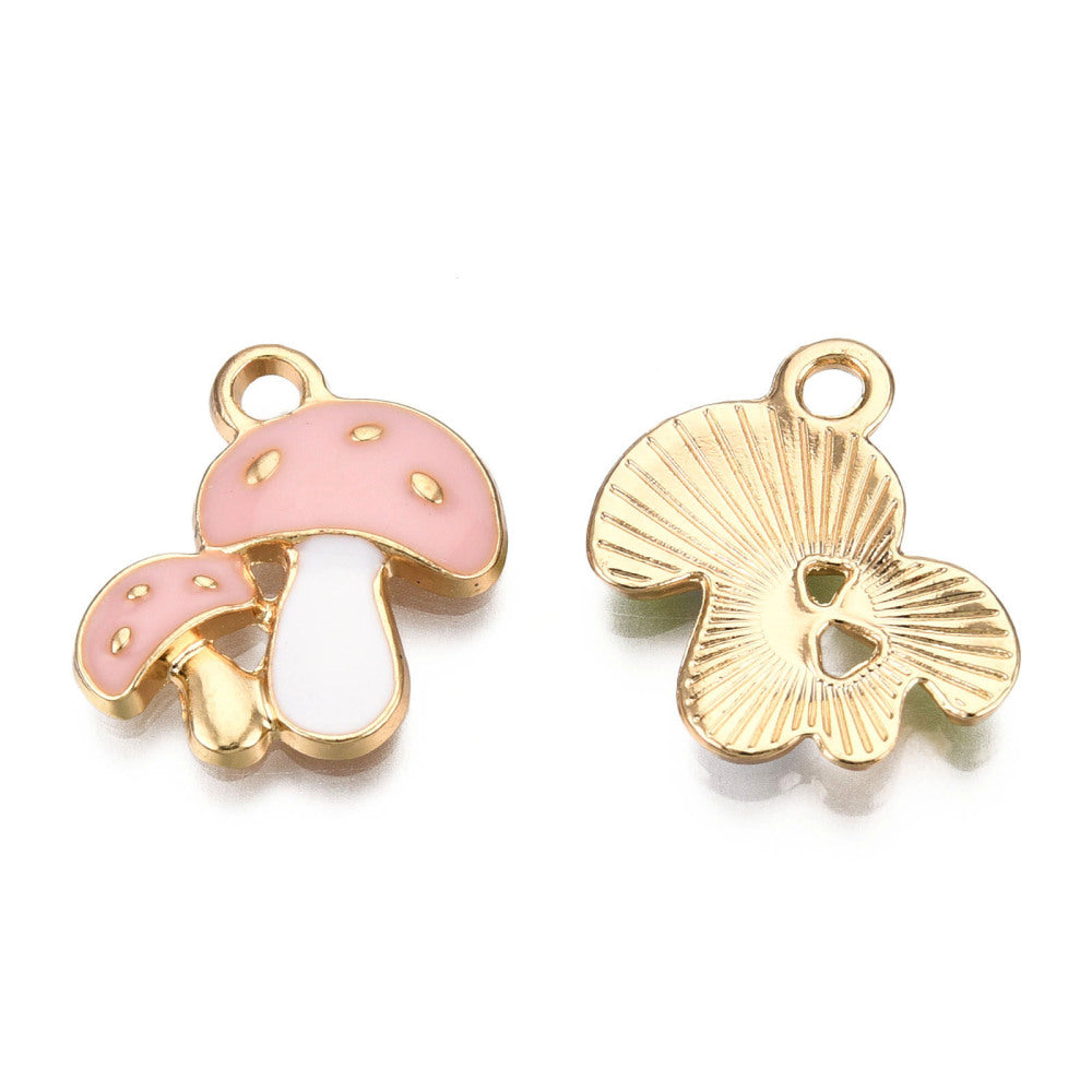 Pink Mushroom Charm