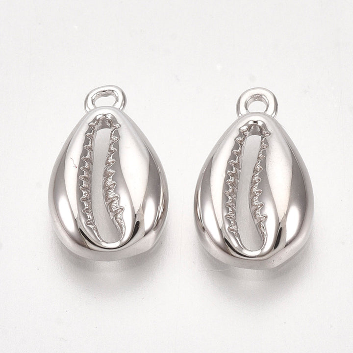 Silver Cowrie Shell Charm
