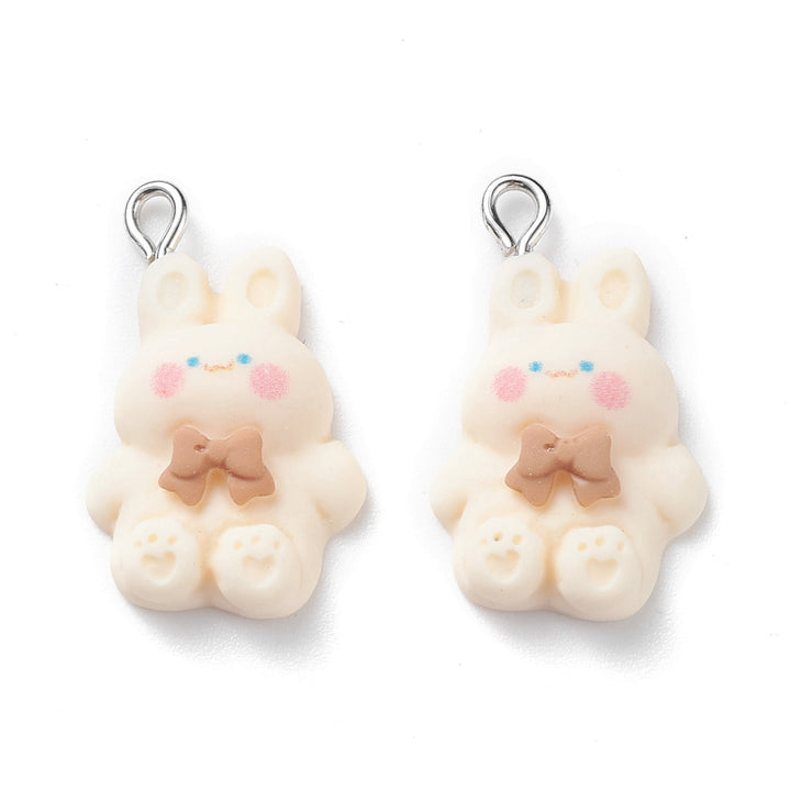 White Rabbit Resin Charm
