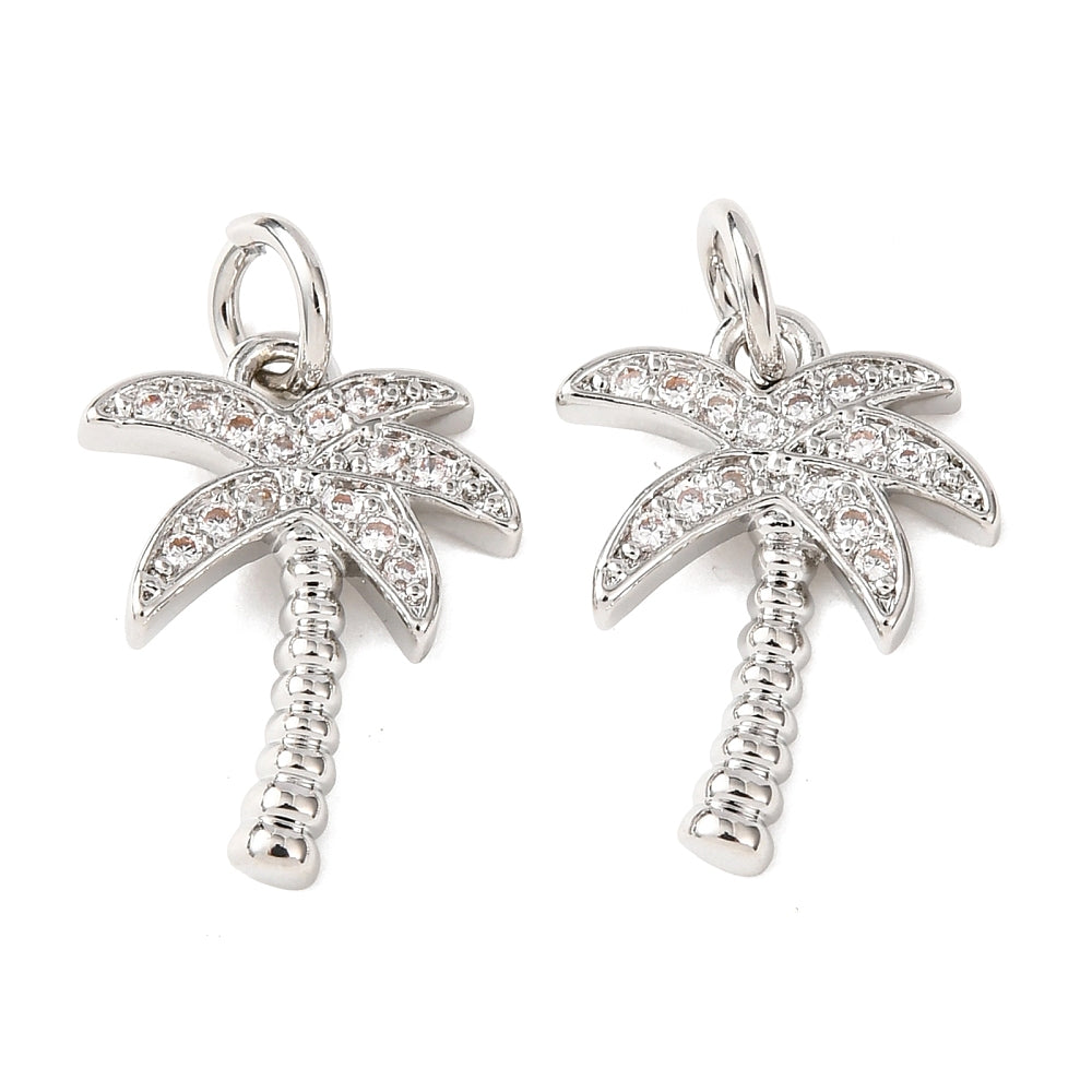 Silver Pavé Palm Tree Charm