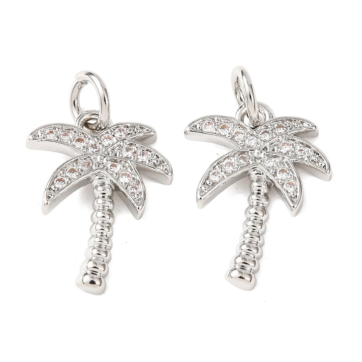 Silver Pavé Palm Tree Charm