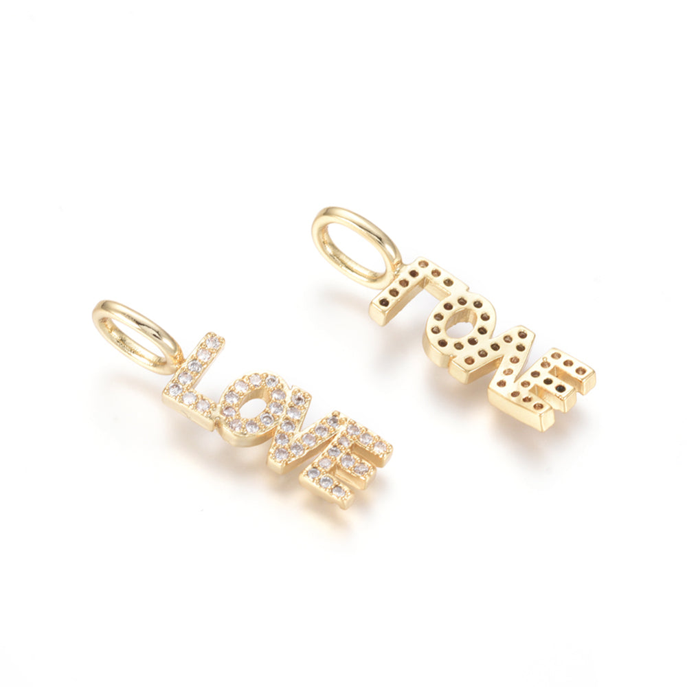 Love Gold Pavé Charm
