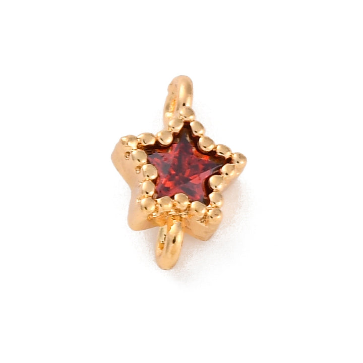 Burgundy &amp; Gold Star Charm