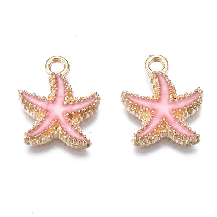 Gold Sparkly Starfish Charm