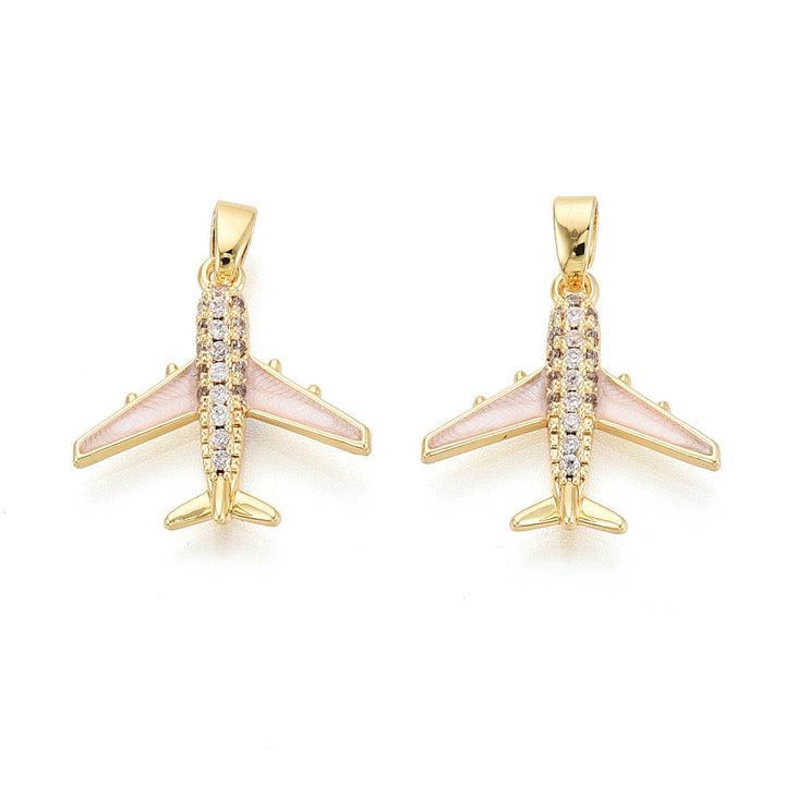 Micro Pavé Mini Airplane Charm