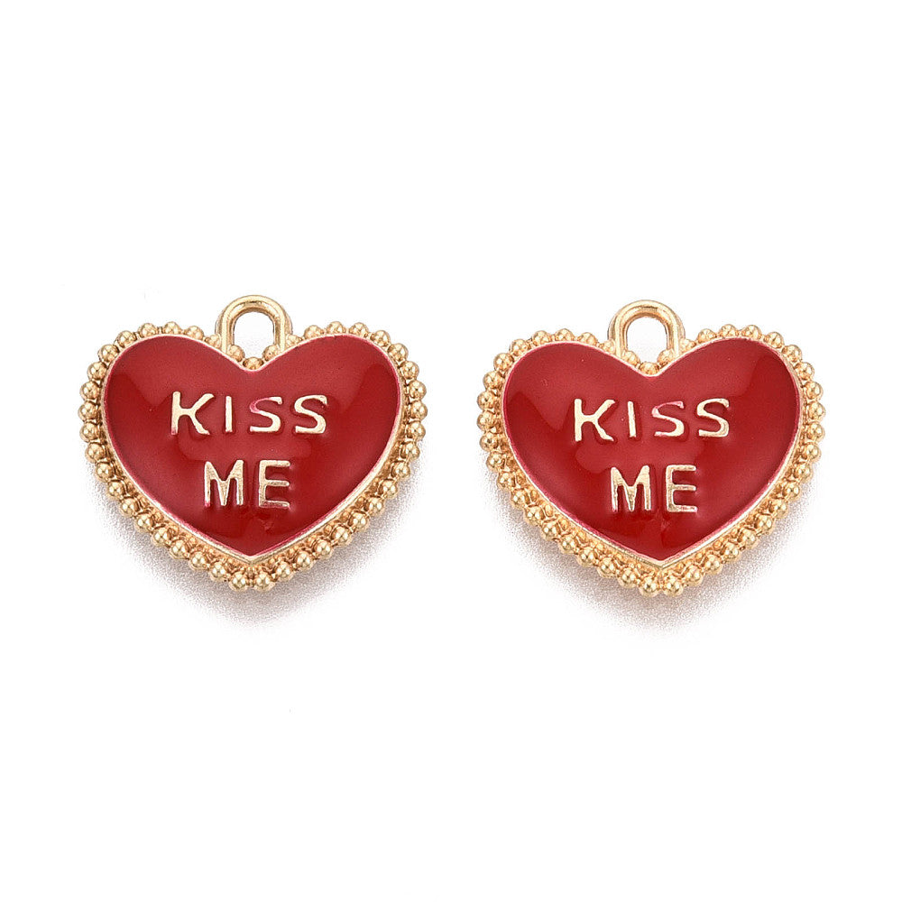 Kiss Me Heart Charm