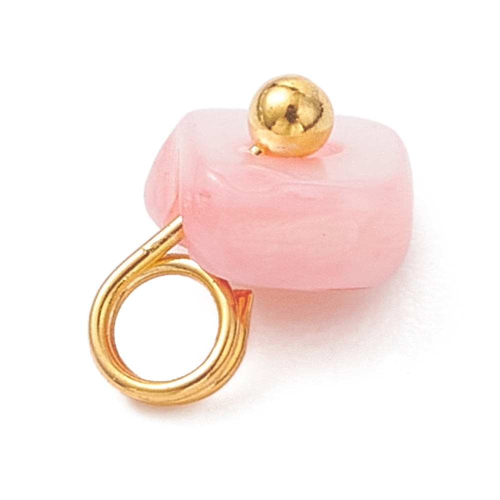 Mini Pink Stone Charm