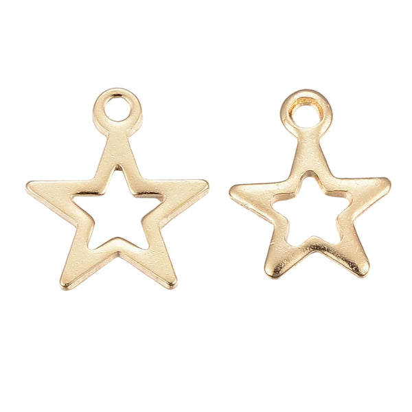 Gold Minimal Star Charm